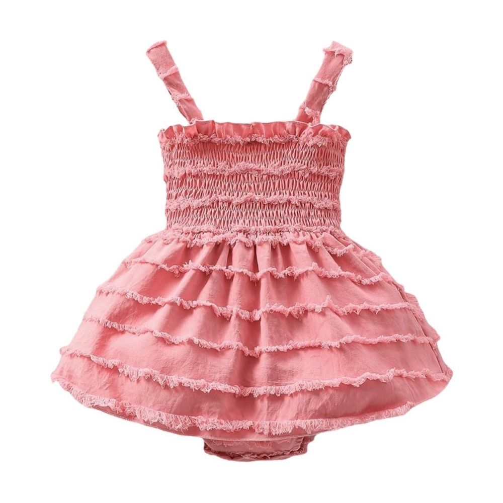🔥 5 for $30 🔥 Ruffle Baby Girls Layered Romper Dress | Size 12M